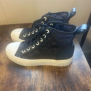 Michael Kors Navy and White Sneakers